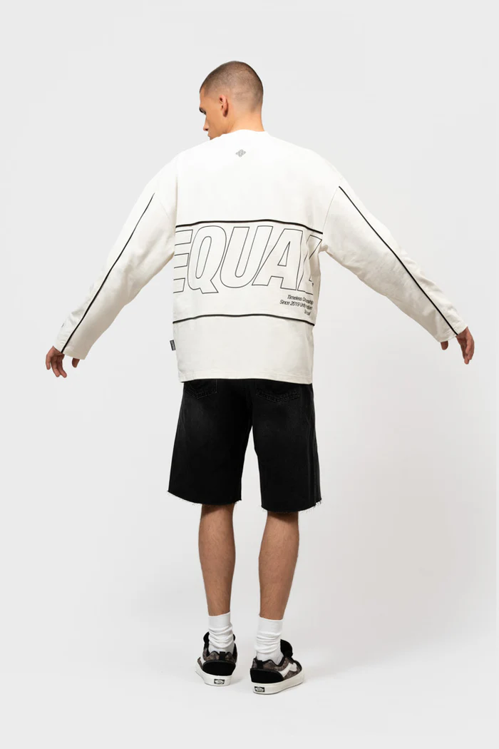 Equalité Bruno Line Longsleeve Tee Off-White - Afbeelding 4