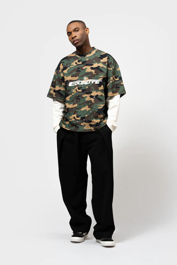 Equalité Enzo Double Layer Longsleeve Tee Camo & Off-White - Afbeelding 3