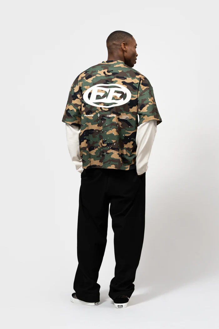 Equalité Enzo Double Layer Longsleeve Tee Camo & Off-White - Afbeelding 4