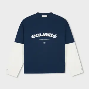 Equalité Celeste Double Layer Longsleeve Tee Navy