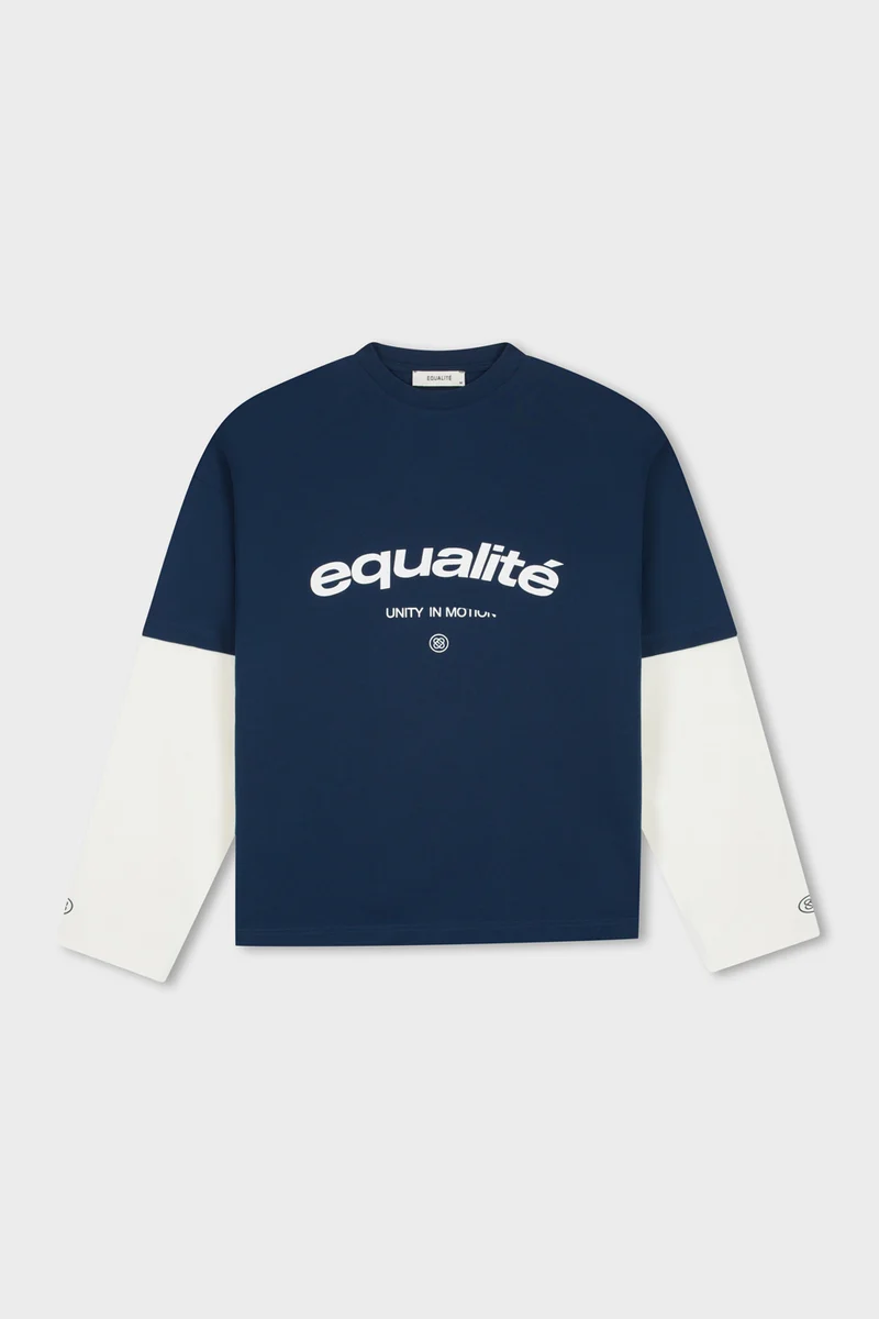 Equalité Celeste Double Layer Longsleeve Tee Navy