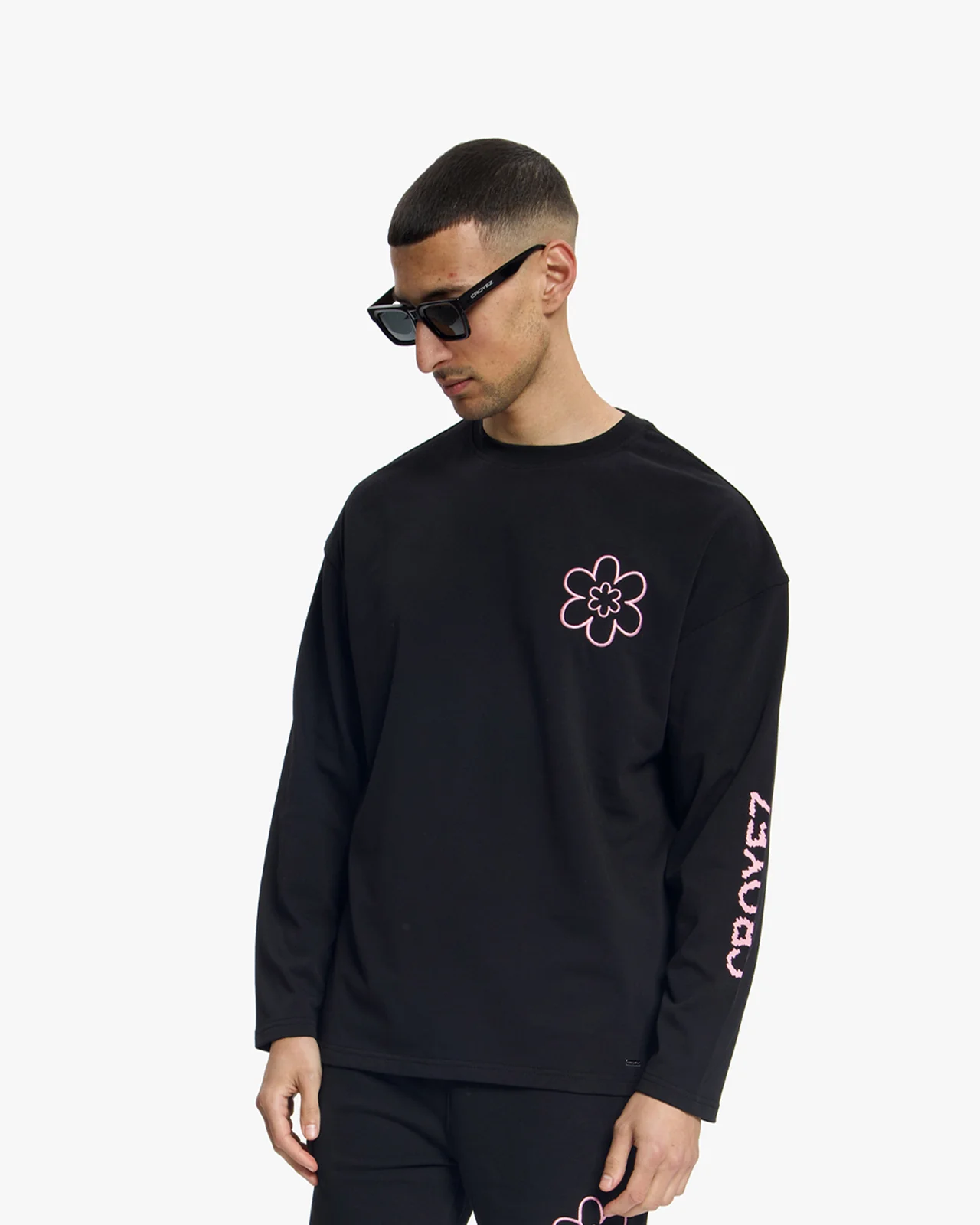 Croyez Contour De La Fleur Longsleeve Black - Afbeelding 3