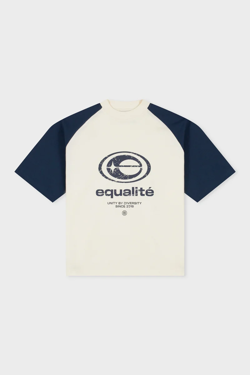 Equalité ELAN Boxy Tee Navy & Off-White