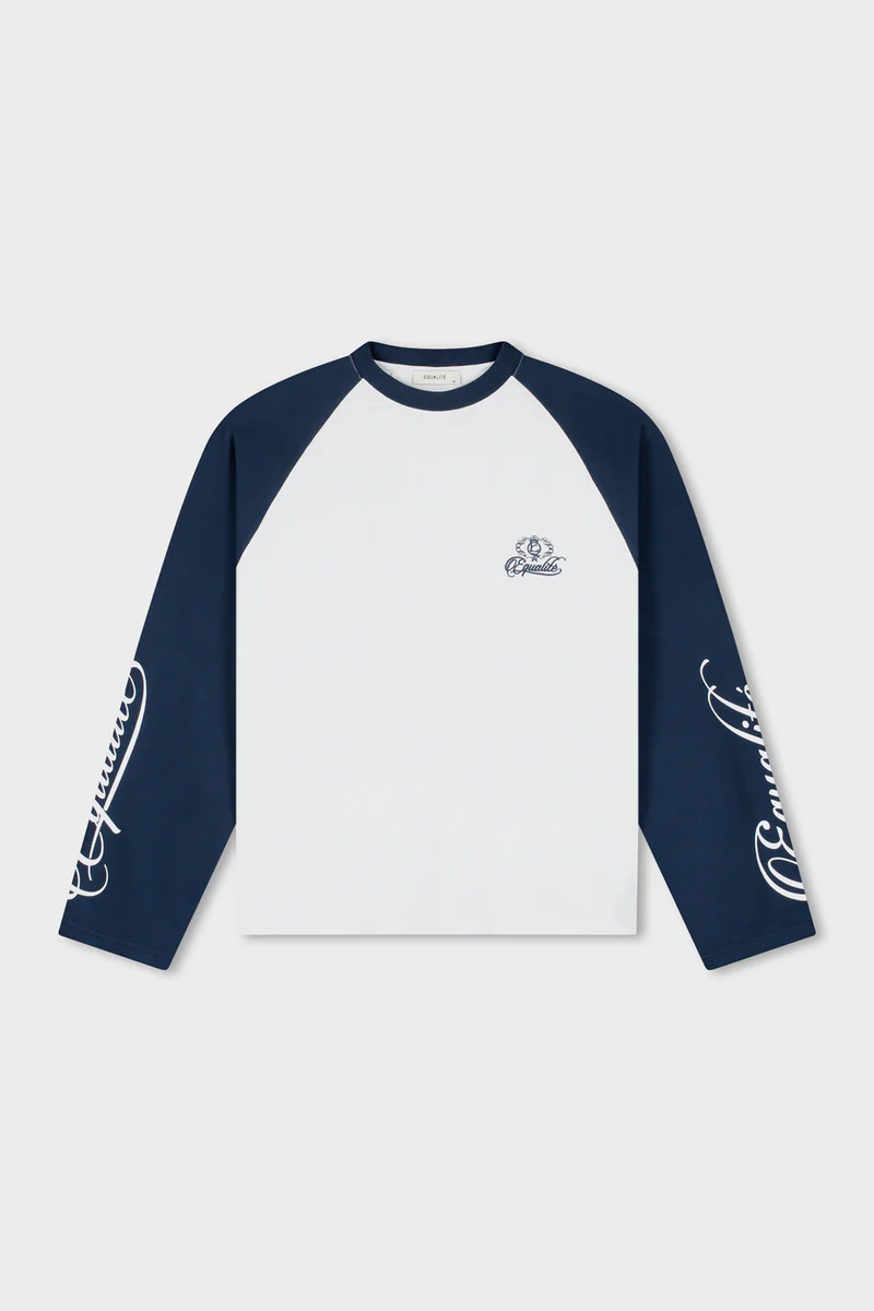 Equalité Jett Raglan Longsleeve Tee White & Navy