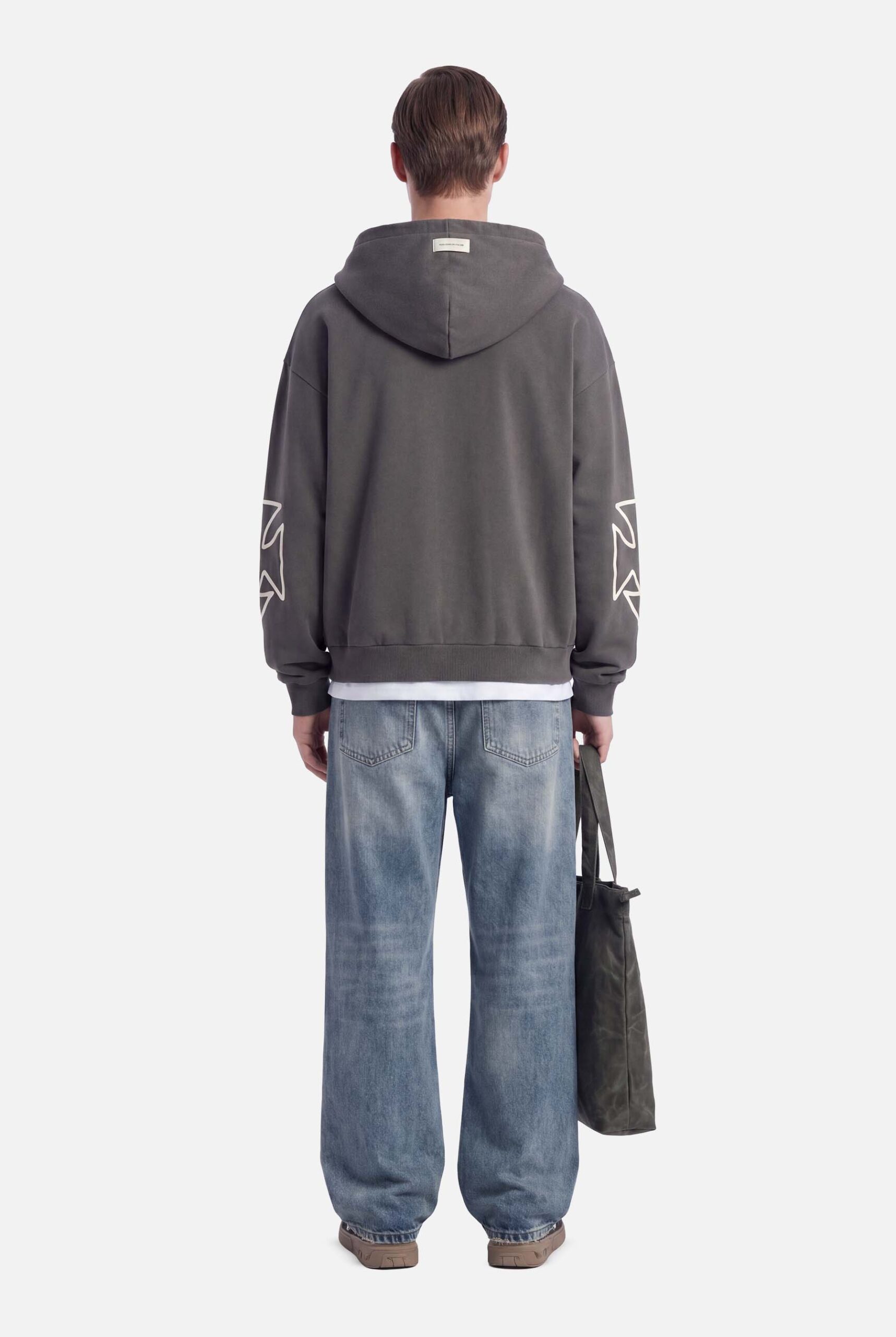 Don't Waste Culture Velo Zipper Hoodie Grey - Afbeelding 3