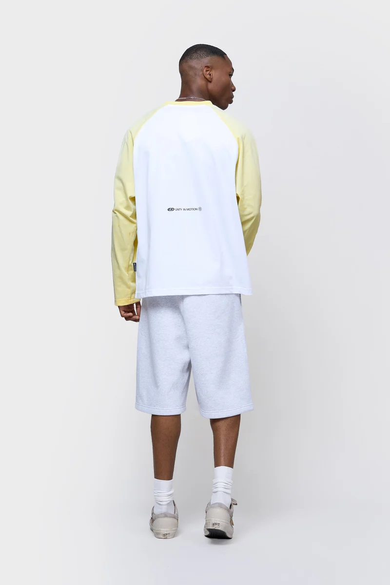 Equalité Jett Raglan Longsleeve Tee White & Butter Yellow - Afbeelding 4