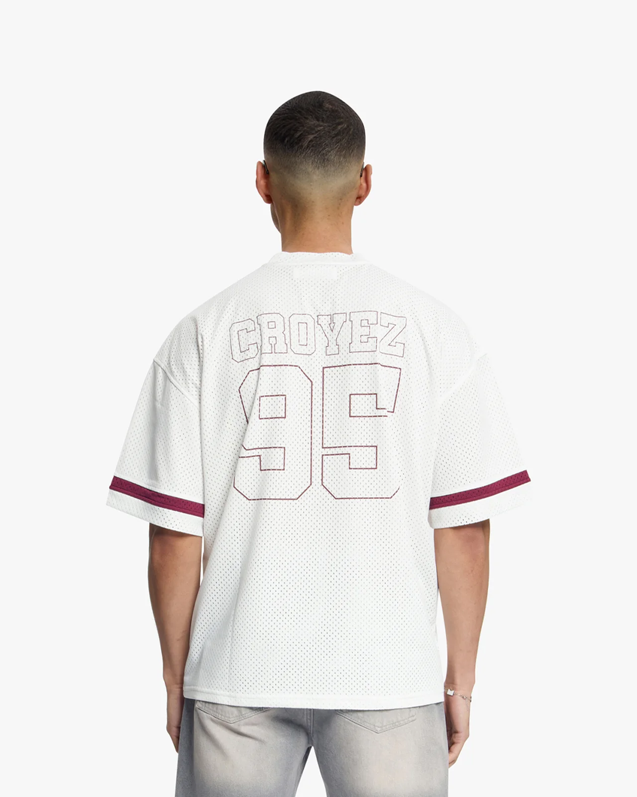 Croyez Mesh Jersey Off-White / Cherry - Afbeelding 4
