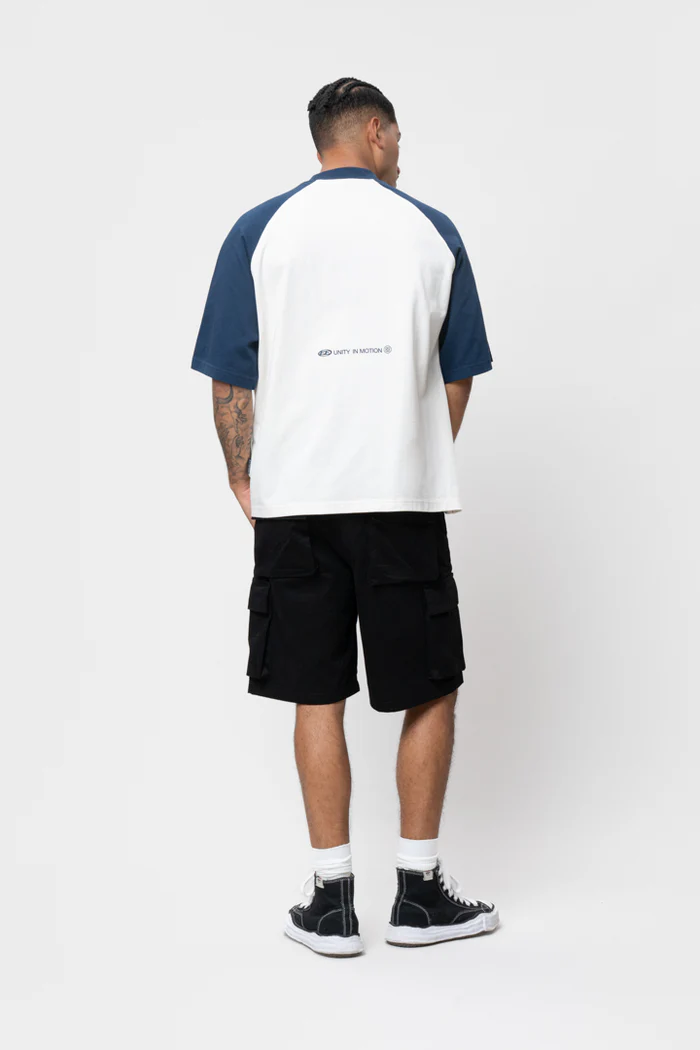 Equalité Axel Raglan Boxy Tee Off-White & Navy - Afbeelding 4