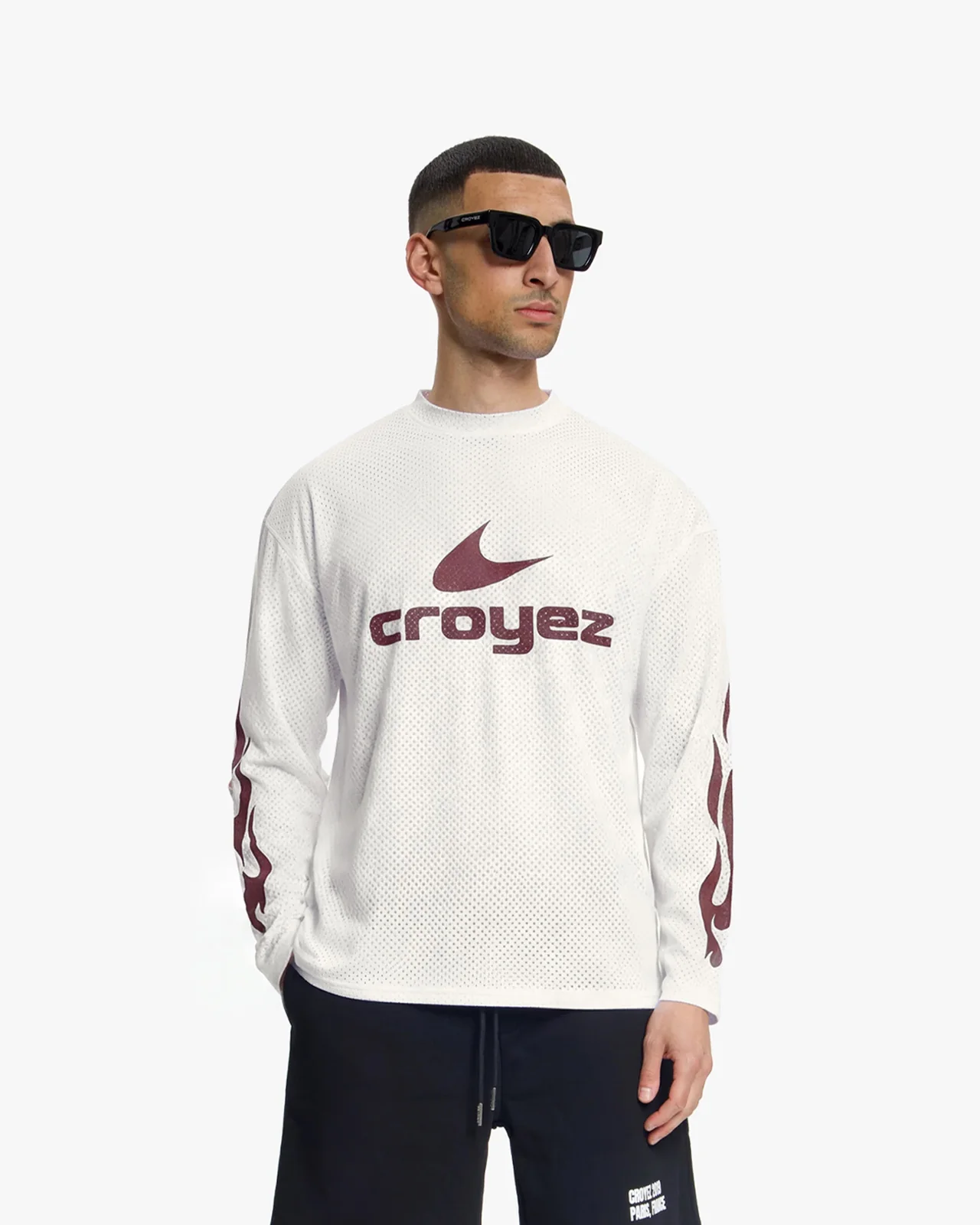Croyez Service Dept Longsleeve Off-White / Cherry - Afbeelding 3