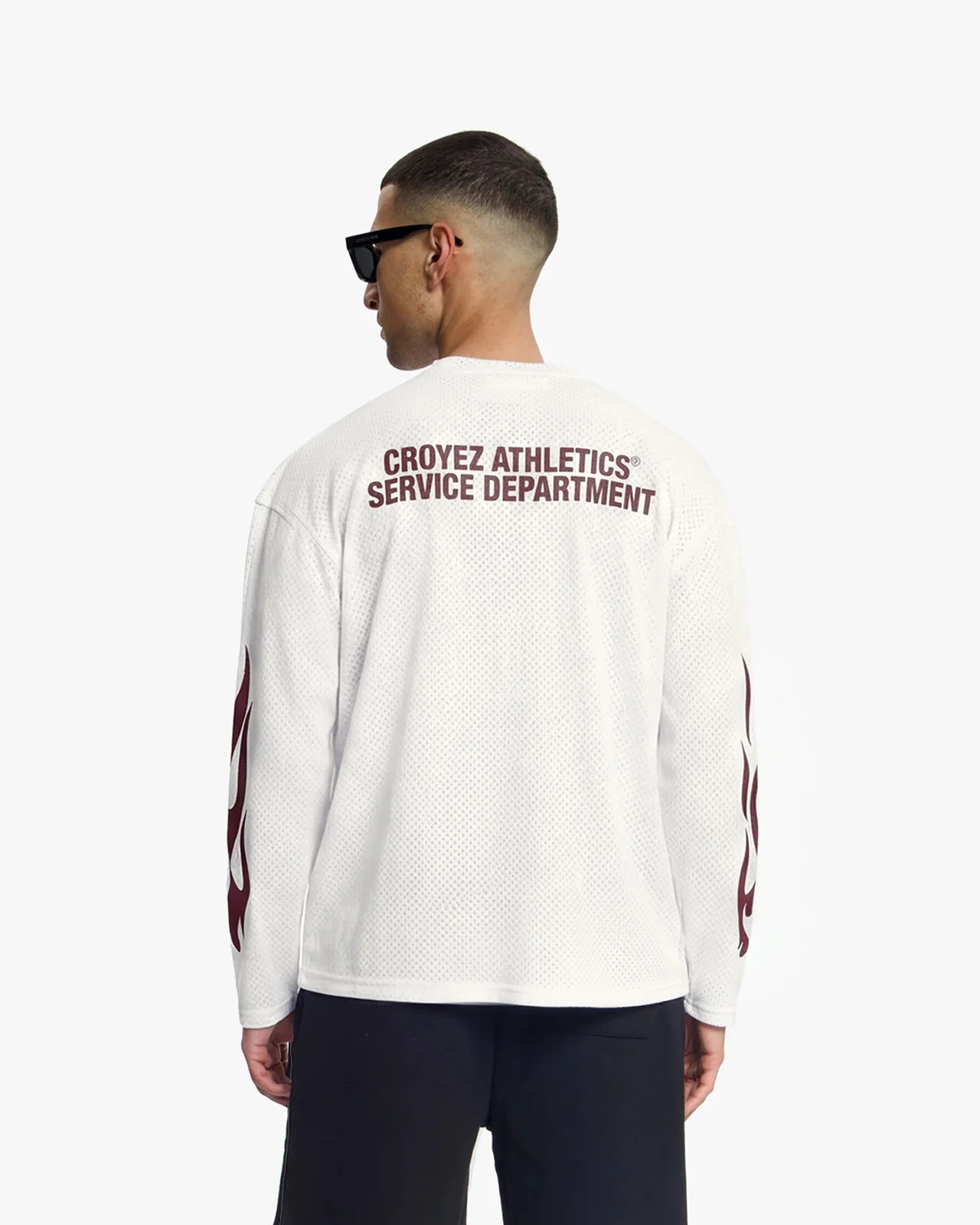 Croyez Service Dept Longsleeve Off-White / Cherry - Afbeelding 4