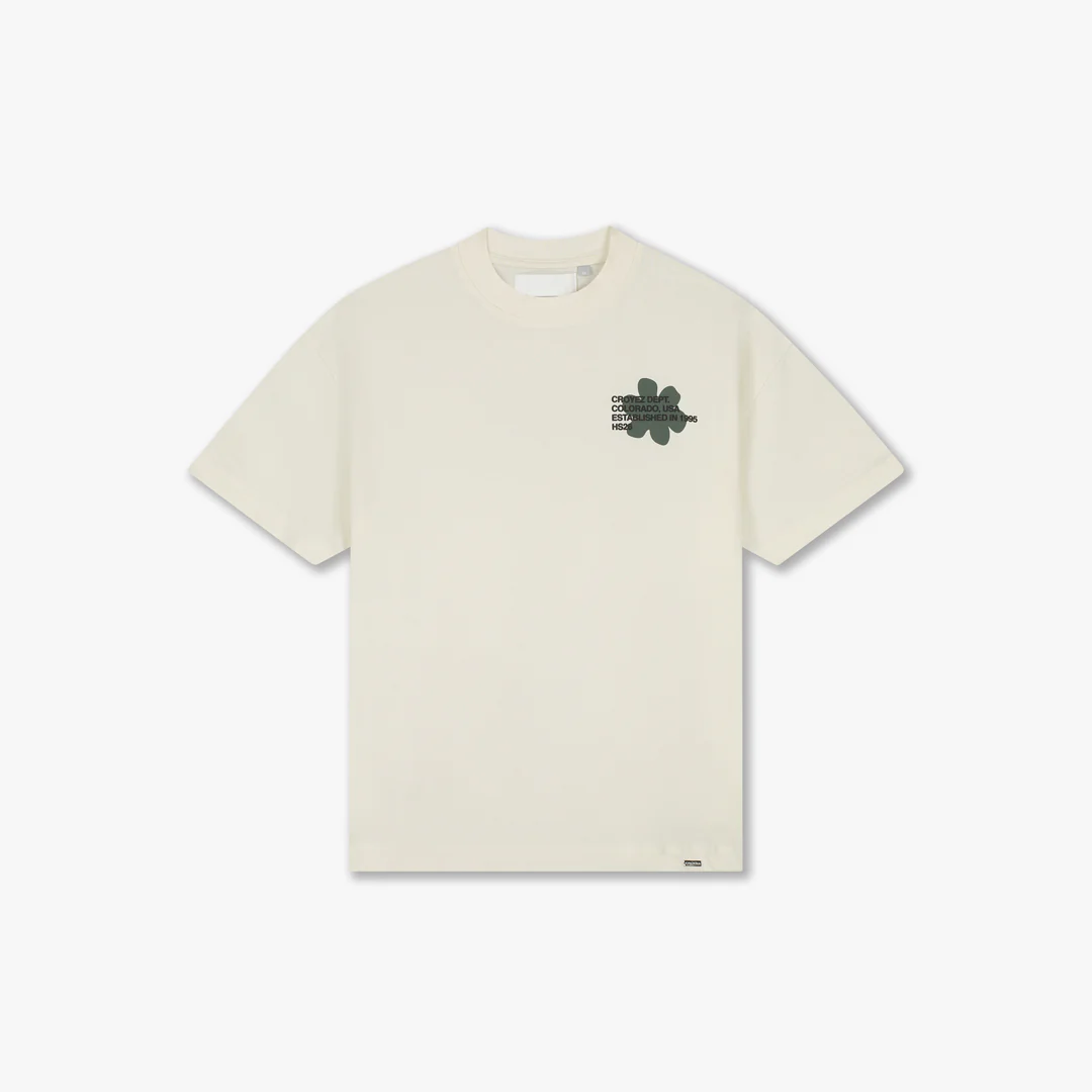 Croyez Silhouette T-Shirt Off-White/Green