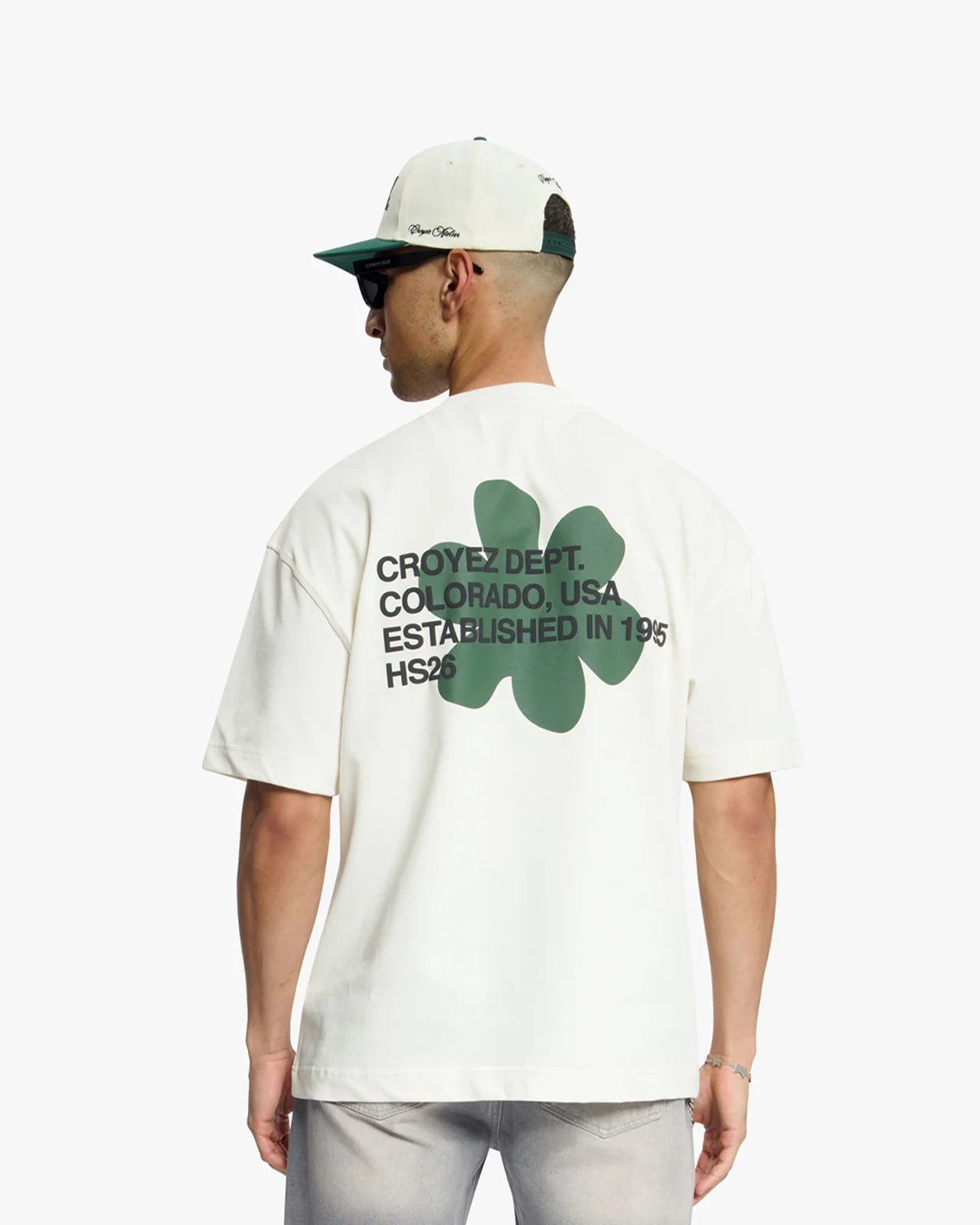 Croyez Silhouette T-Shirt Off-White/Green - Afbeelding 4