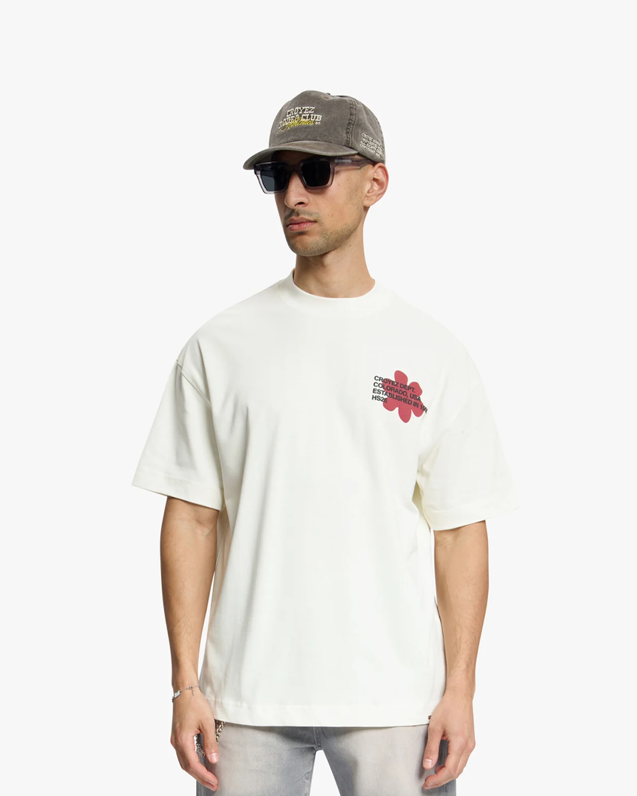 Croyez Silhouette T-Shirt Off-White/Cherry - Afbeelding 3