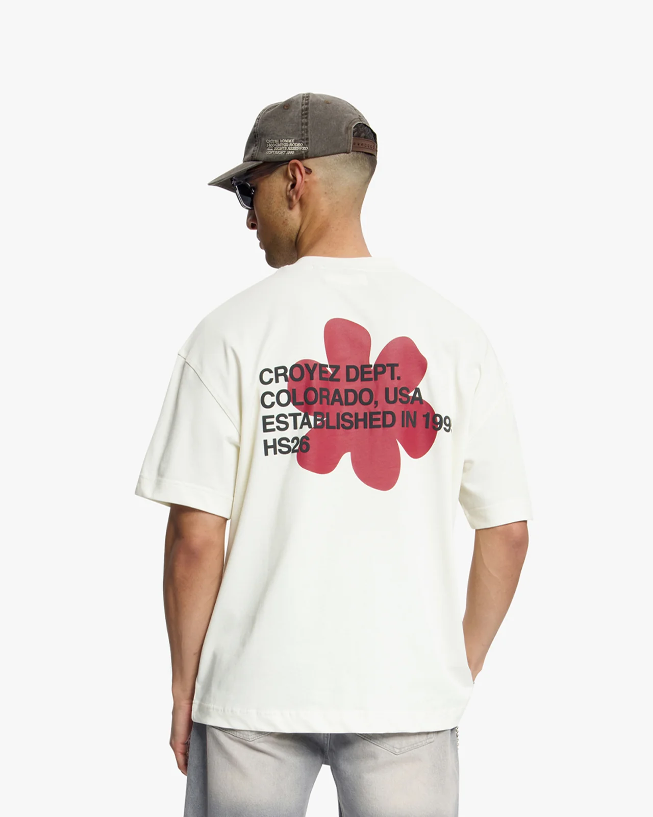 Croyez Silhouette T-Shirt Off-White/Cherry - Afbeelding 4
